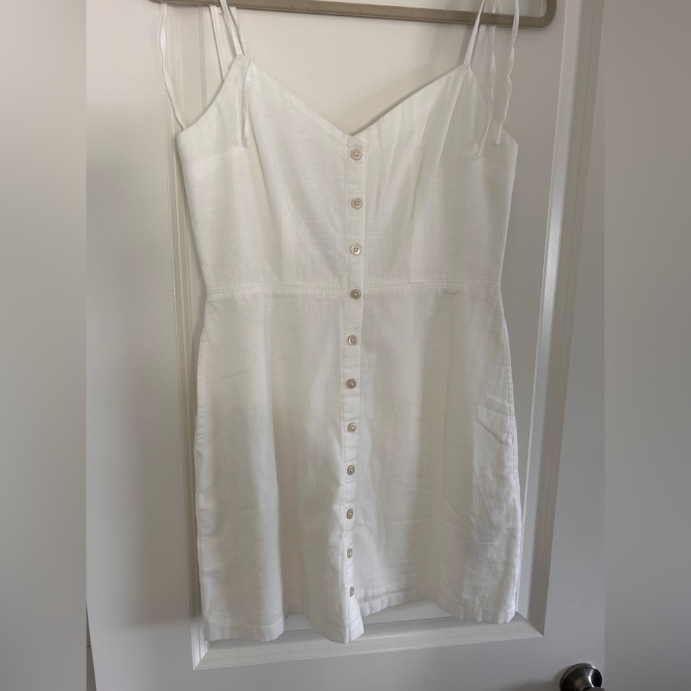 NWT A&F white linen dress XS